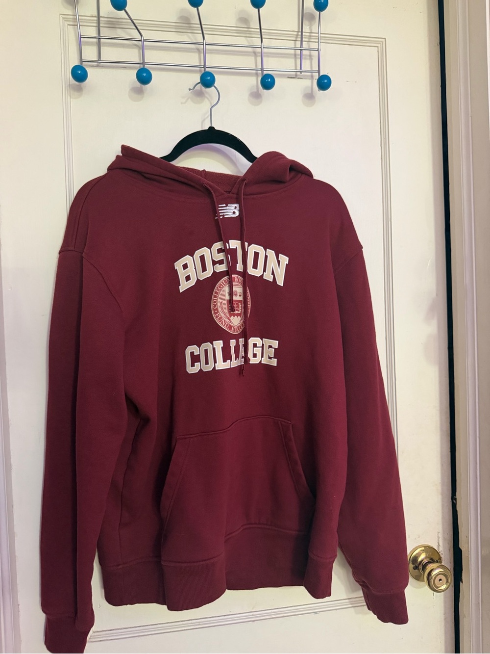 New Balance Maroon Boston College Crewneck Hoodie